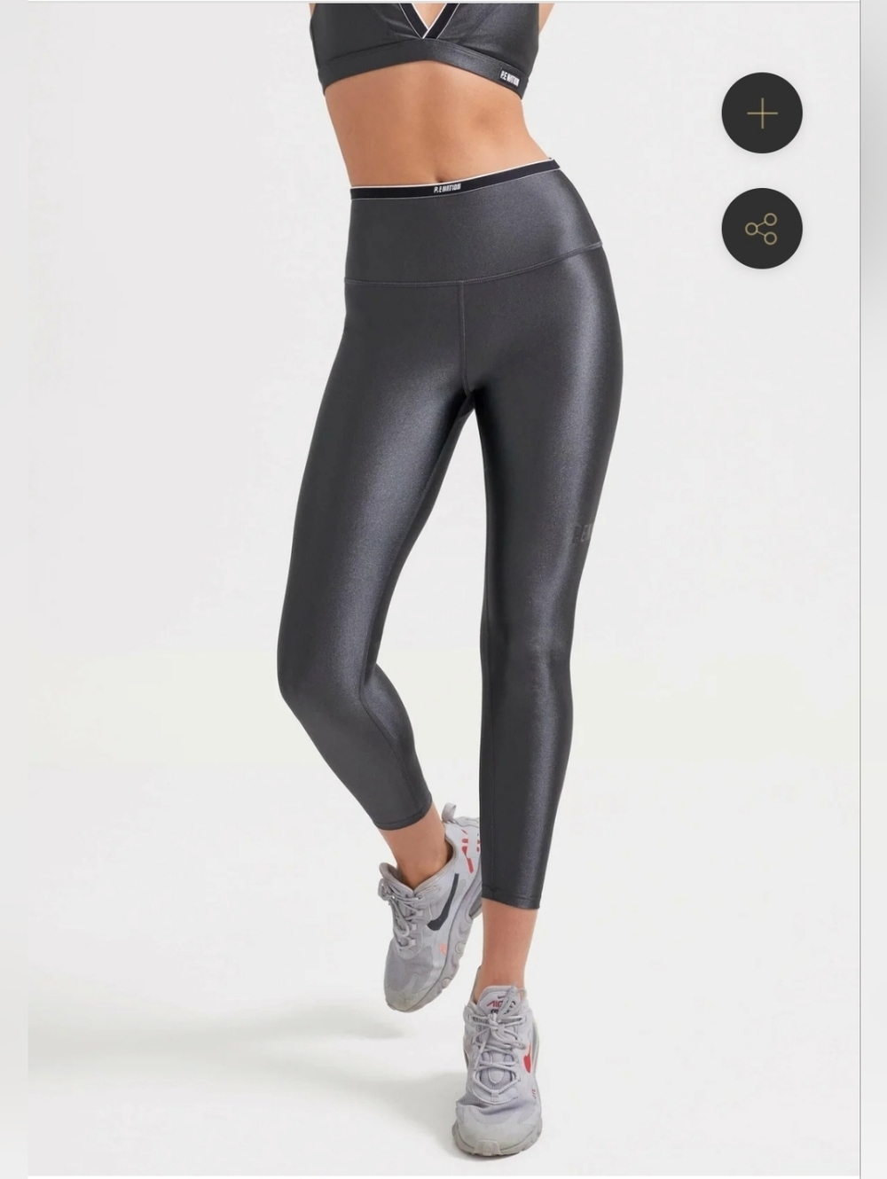 P.E NATIONFADEAWAY LEGGINGS SET IN CHARCOAL